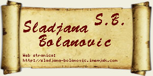 Slađana Bolanović vizit kartica